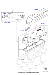 05AB Abgasentgiftung - Kurbelgehäuse L560 RANGE ROVER VELAR 2017 > (L560),2.0L I4 DSL MID DOHC AJ200