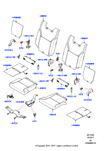 35C Rücksitzpolst./Verkleidungen&Heiz. L462 DISCOVERY 5 2017 > (L462),Version - Core