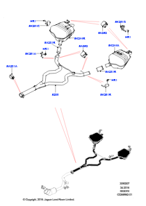 07K Auspuffanlage hinten L462 DISCOVERY 5 2017 > (L462),Euro 4 Abgasnorm