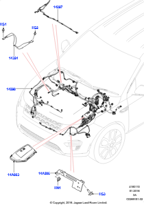 10BC Kabelstrang - Motor u. Spritzwand L550 DISCOVERY SPORT 2015 > (L550),Gebaut in Brasilien