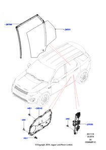 15C Scheiben/Fensterbet. - Tür hinten L550 DISCOVERY SPORT 2015 > (L550),Gebaut in Brasilien