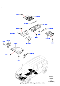 15H Spritz- und Hitzeschutzschilde L550 DISCOVERY SPORT 2015 > (L550),Gebaut in Brasilien