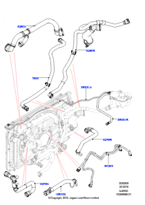 05AC Leitungen u. Schläuche - Kühlsystem L538 RANGE ROVER EVOQUE 2012 - 2018 (L538),Gebaut in Brasilien