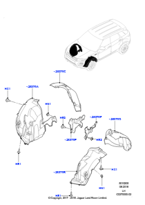 05M Front-, Stehbleche u. Längsträger L538 RANGE ROVER EVOQUE 2012 - 2018 (L538),Hergestellt in Werk Changsu (China)