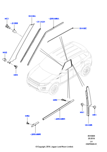 05M Türen v., Scharniere u. Dicht. L538 RANGE ROVER EVOQUE 2012 - 2018 (L538),Hergestellt in Werk Changsu (China)