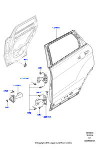 10G Türen h., Scharniere u. Dicht. L538 RANGE ROVER EVOQUE 2012 - 2018 (L538),Hergestellt in Werk Changsu (China)