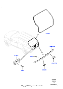 15K Tür - Gepäckraum L538 RANGE ROVER EVOQUE 2012 - 2018 (L538),Hergestellt in Werk Changsu (China)