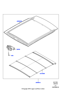 00C Panorama-Glasdach L538 RANGE ROVER EVOQUE 2012 - 2018 (L538),Hergestellt in Werk Changsu (China)