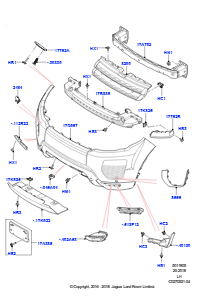 05J Kühlergrill/Stoßfänger vorn L538 RANGE ROVER EVOQUE 2012 - 2018 (L538),Hergestellt in Werk Changsu (China)