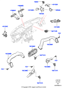 05B Belüft.-/Frischluftdüsen u. -führ. L462 DISCOVERY 5 2017 > (L462),Display - Dachhimmel