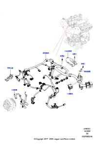 01A Motorkabelbaum L462 DISCOVERY 5 2017 > (L462),3.0L V6 Dieselmotor