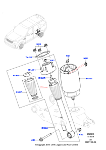 10B Hinterfedern/Stoßdämpfer L462 DISCOVERY 5 2017 > (L462),Mit Vierrad-Luftfederung