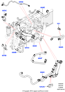 05AD Leitungen u. Schläuche - Kühlsystem L462 DISCOVERY 5 2017 > (L462),2.0L I4 DSL HIGH DOHC AJ200