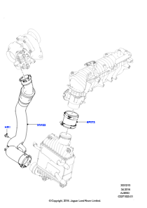 10AE Zw.kühler/Luftführung/Schläuche L462 DISCOVERY 5 2017 > (L462),2.0L I4 DSL MID DOHC AJ200