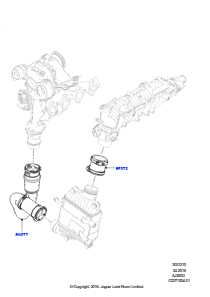 10AF Zw.kühler/Luftführung/Schläuche L494 RANGE ROVER SPORT 2014 - 2022 (L494),2.0L I4 DSL HIGH DOHC AJ200