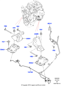 05C Motoraufhängung L462 DISCOVERY 5 2017 > (L462),2.0L I4 DSL MID DOHC AJ200