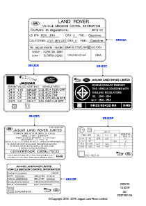 10F Etiketten L462 DISCOVERY 5 2017 > (L462)