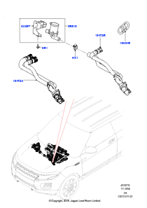 15F Heizungsschläuche L538 RANGE ROVER EVOQUE 2012 - 2018 (L538),Werk Halewood