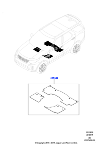 05B Bodenbelag L462 DISCOVERY 5 2017 > (L462),Fußmatten vorn - Premium