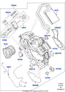 10B Heiz./Klimaanlage, interne Bauteile L462 DISCOVERY 5 2017 > (L462),Premium-Klimaanlage vorn/hinten