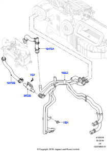 15AR Heizungsschläuche L462 DISCOVERY 5 2017 > (L462),2.0L I4 DSL MID DOHC AJ200