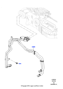 15AU Heizungsschläuche L462 DISCOVERY 5 2017 > (L462),2.0L I4 DSL MID DOHC AJ200