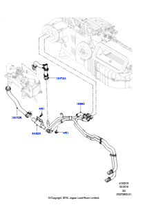 15AZ Heizungsschläuche L462 DISCOVERY 5 2017 > (L462),2.0L I4 DSL MID DOHC AJ200