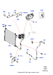 10C Kondensator/Kompr. - Klimaanl. L462 DISCOVERY 5 2017 > (L462),2.0L I4 DSL MID DOHC AJ200