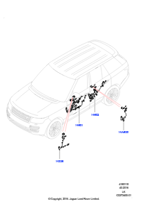 15BB Kabelstrang - Karosserie u. Heck L405 RANGE ROVER 2013 - 2022