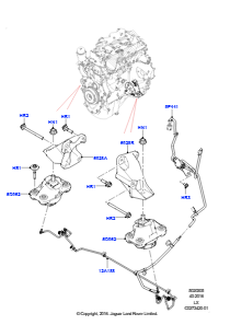 05E Motoraufhängung L494 RANGE ROVER SPORT 2014 - 2022 (L494),2.0L I4 DSL HIGH DOHC AJ200