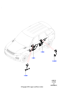 15BA Kabelstrang - Karosserie u. Heck L494 RANGE ROVER SPORT 2014 - 2022 (L494)