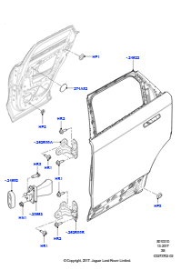 10A Türen h., Scharniere u. Dicht. L560 RANGE ROVER VELAR 2017 > (L560)