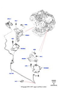05B Motoraufhängung L560 RANGE ROVER VELAR 2017 > (L560),3.0L V6 Dieselmotor