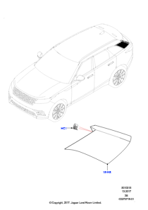 15C Tür - Gepäckraum L560 RANGE ROVER VELAR 2017 > (L560)