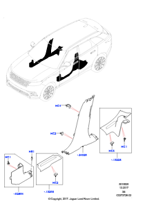 25B Seitenverkleidung L560 RANGE ROVER VELAR 2017 > (L560)