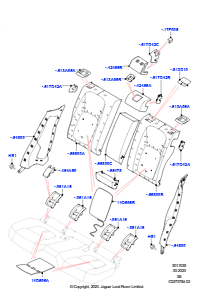 35 Rücksitzpolst./Verkleidungen&Heiz. L560 RANGE ROVER VELAR 2017 > (L560)