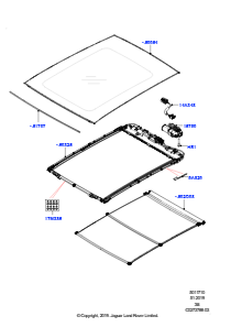 10A Schiebedachmech. u. -betätigung L560 RANGE ROVER VELAR 2017 > (L560),Mit Dachumbau - Panoramadach