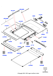 10B Schiebedachmech. u. -betätigung L560 RANGE ROVER VELAR 2017 > (L560),Dachverst.-Pano. elek.Bet. / Öffnen