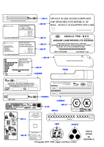 10A Etiketten L560 RANGE ROVER VELAR 2017 > (L560)