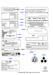 10A Etiketten L560 RANGE ROVER VELAR 2017 > (L560)