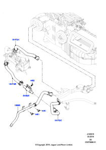 15AC Heizungsschläuche L462 DISCOVERY 5 2017 > (L462),3.0 V6 D Low MT REIHE