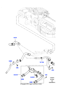 15AJ Heizungsschläuche L462 DISCOVERY 5 2017 > (L462),Ohne Zusatzwasserpumpen