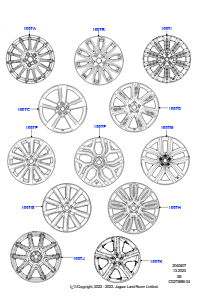 07A Ersatzrad L560 RANGE ROVER VELAR 2017 > (L560),Ersatzrad - herkömml. Leichtmetall