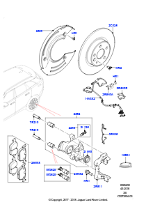 05A Bremsscheiben/Bremssättel hinten L560 RANGE ROVER VELAR 2017 > (L560),2.0L AJ21D4 Diesel Mitte