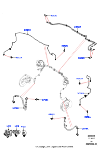 15A Bremsleitungen vorn L560 RANGE ROVER VELAR 2017 > (L560),Rechtslenker