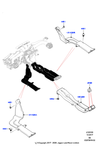 05C Belüft.-/Frischluftdüsen u. -führ. L560 RANGE ROVER VELAR 2017 > (L560),2-Zonen-Klimaanlage