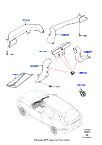 05A Belüft.-/Frischluftdüsen u. -führ. L560 RANGE ROVER VELAR 2017 > (L560)