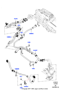 15A Heizungsschläuche L560 RANGE ROVER VELAR 2017 > (L560),3,0 V6 D Gen2 Twin Turbo