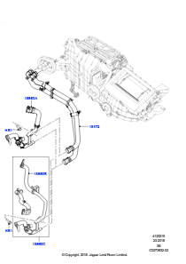 15D Heizungsschläuche L560 RANGE ROVER VELAR 2017 > (L560),2.0L I4 DSL MID DOHC AJ200