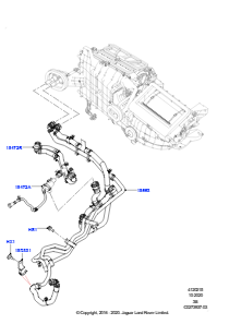 15F Heizungsschläuche L560 RANGE ROVER VELAR 2017 > (L560),2.0L I4 DOHC AJ200 Benz., mittl. L.